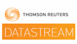 Logo de DataStream, compuesto por este nombre bajo el logo de Thomson Reuters